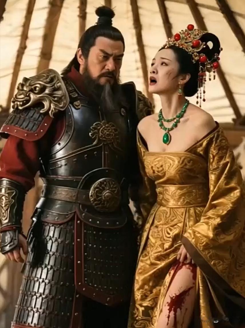 1389年的一个夜晚，蓝玉闯入蒙古王妃的大帐，王妃羞愧难当，随即拔剑自刎！刚刚立
