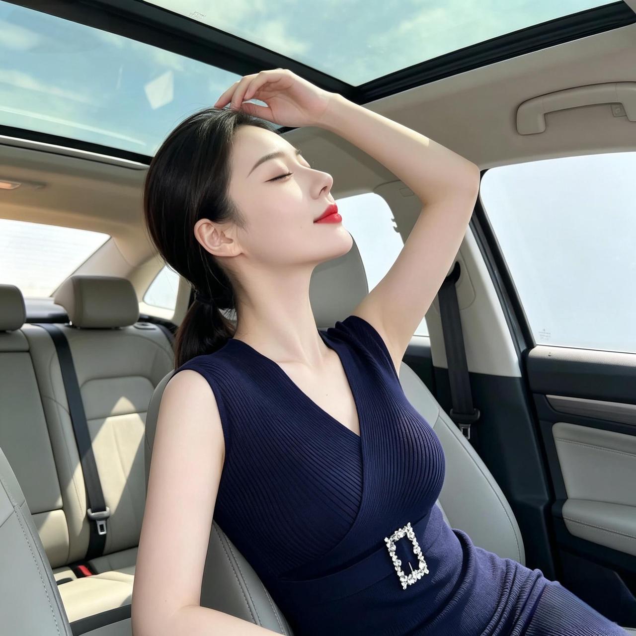 阳光落在身上，所有的不开心都被温柔接住了。在小小的车厢里，和自己和解。治