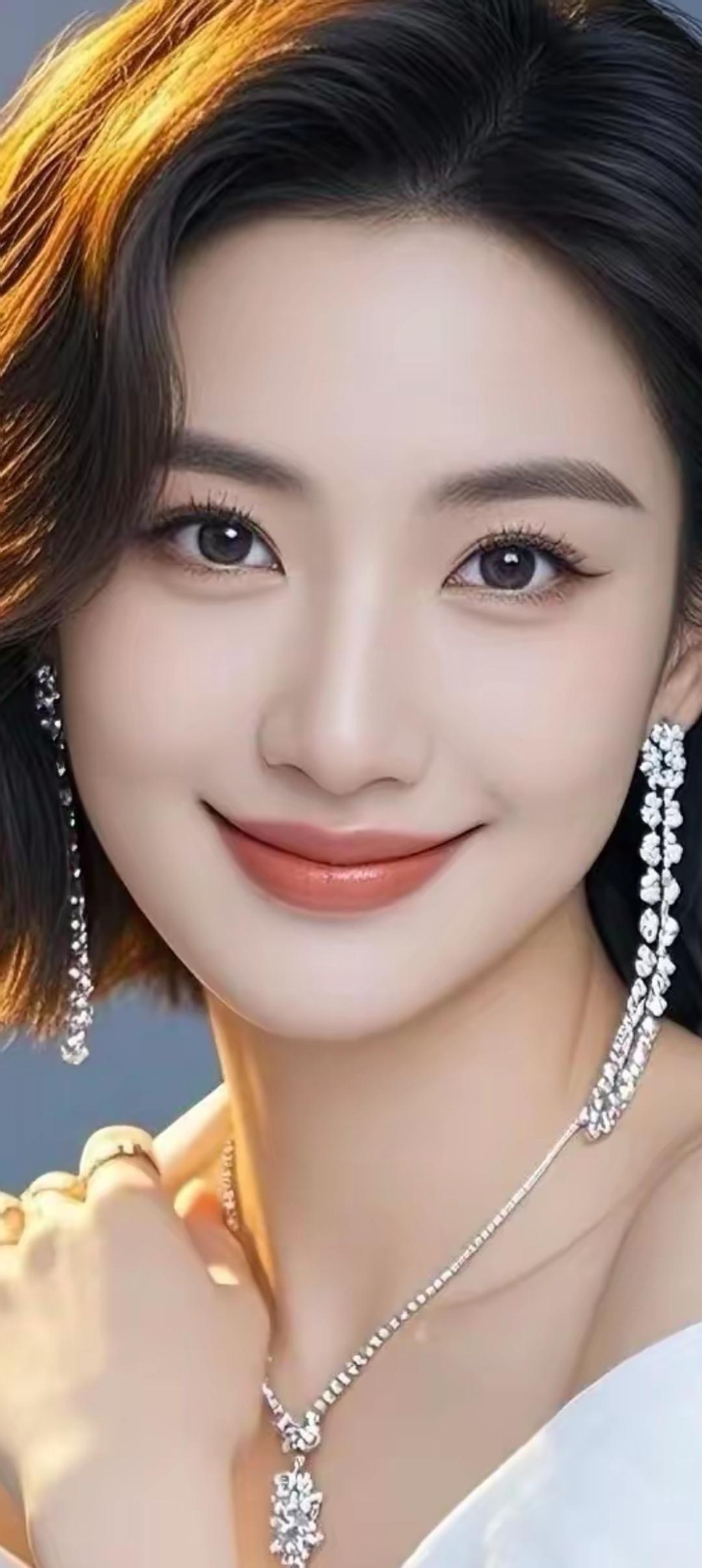 玉佩轻摇，笑靥如花。