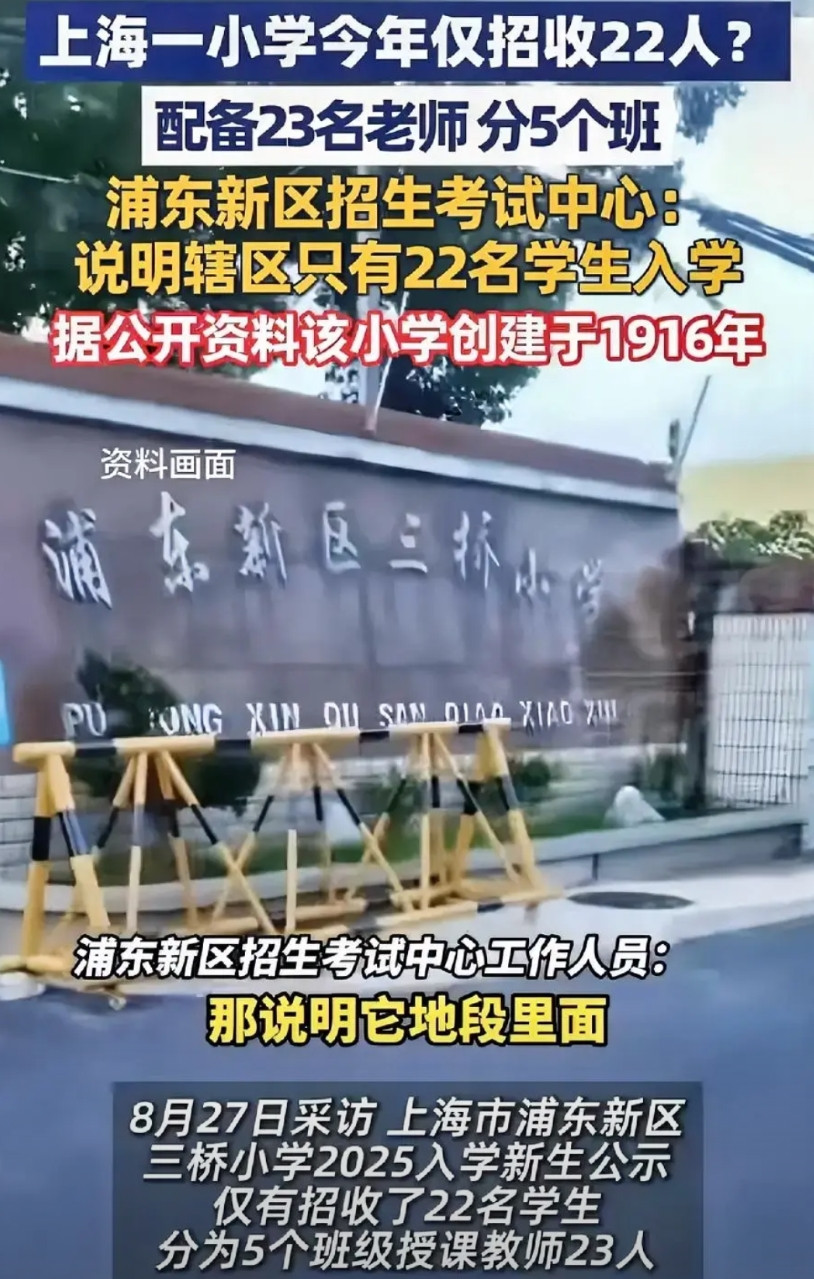 万万想不到上海竟然发生这样的事儿！这几个数字真的是太震惊了！上海一小学一年级仅招