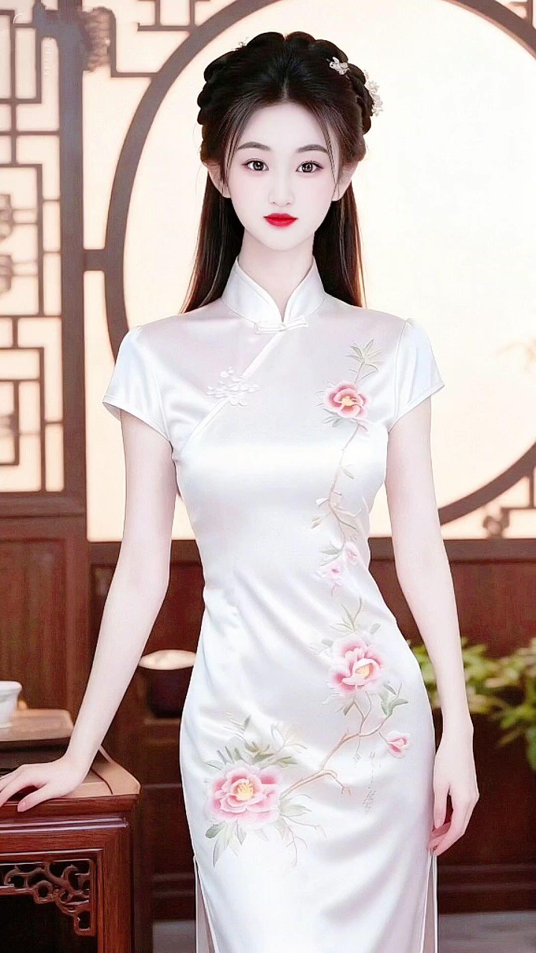 旗袍旗袍美人旗袍秀一秀女子好温柔遇见东方美优雅气质