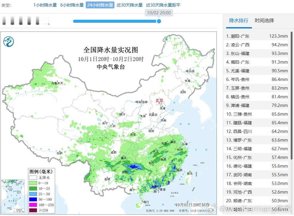 【降水——5日转折】昨晚到今天，因为冷暖空气交汇，南方继续出现大范围降水。其中，福建广东广西贵州湖南