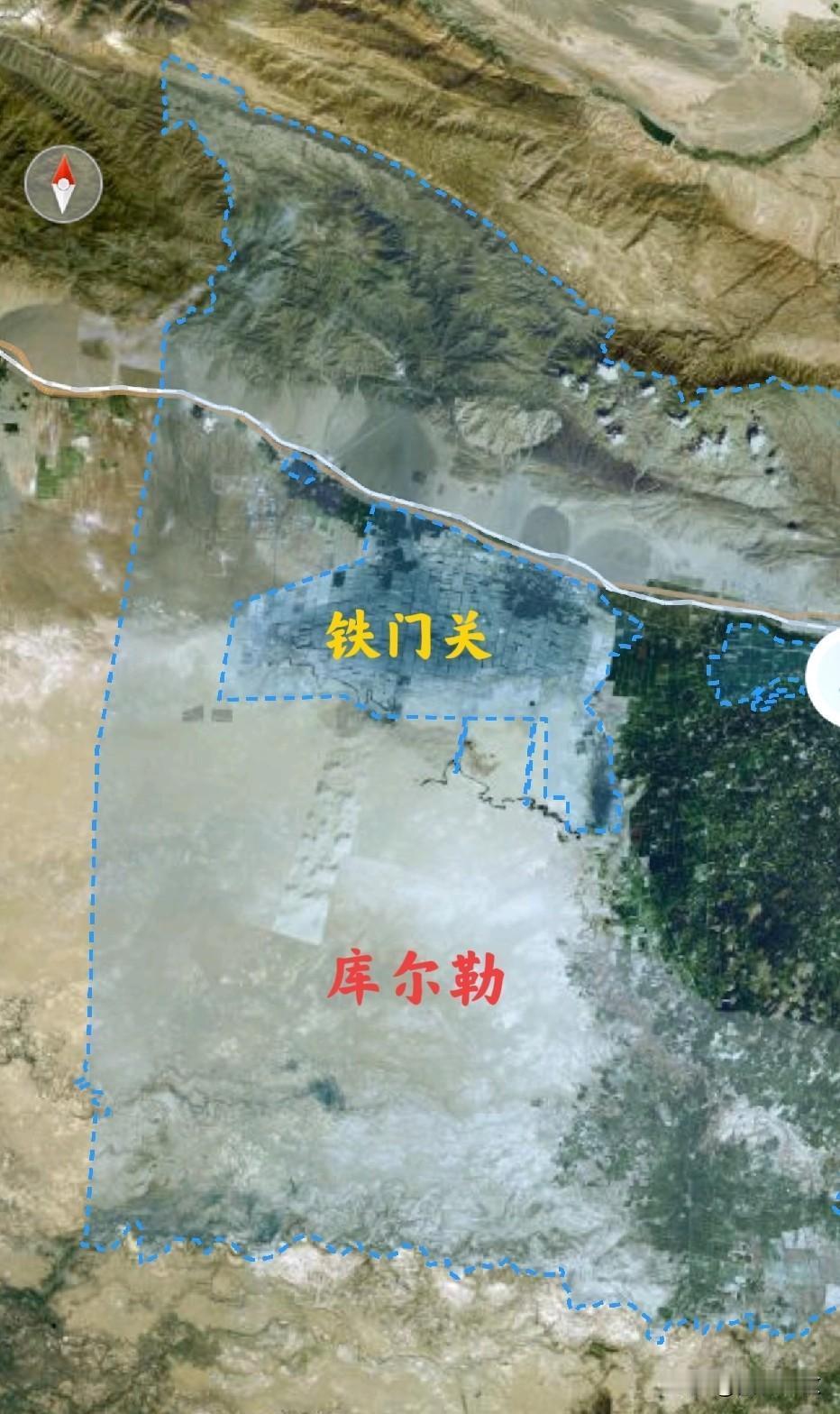 铁门关市，是藏在另一个县级市库尔勒“肚子”里的城市，就像北京镶嵌在河北内部一样。