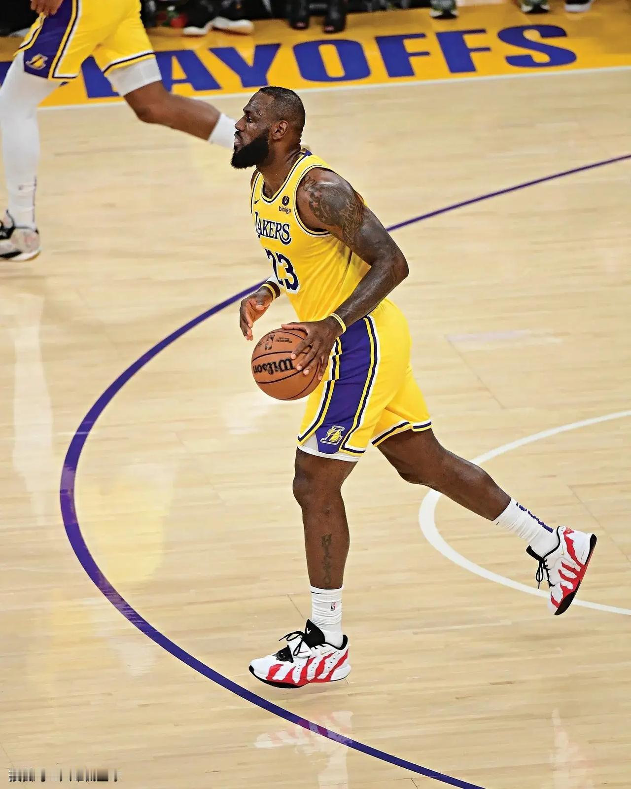 勒布朗-詹姆斯谈到他认为今年谁可能会赢得总冠军。詹姆斯说：“当然我现在是湖人队，