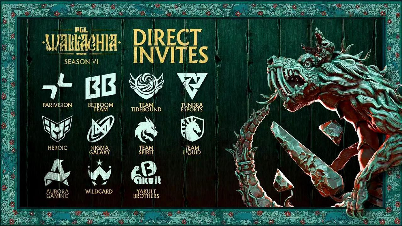 DOTA2:PGLS6直邀TBD和YB战队目前公布了十一支直邀战队，没有