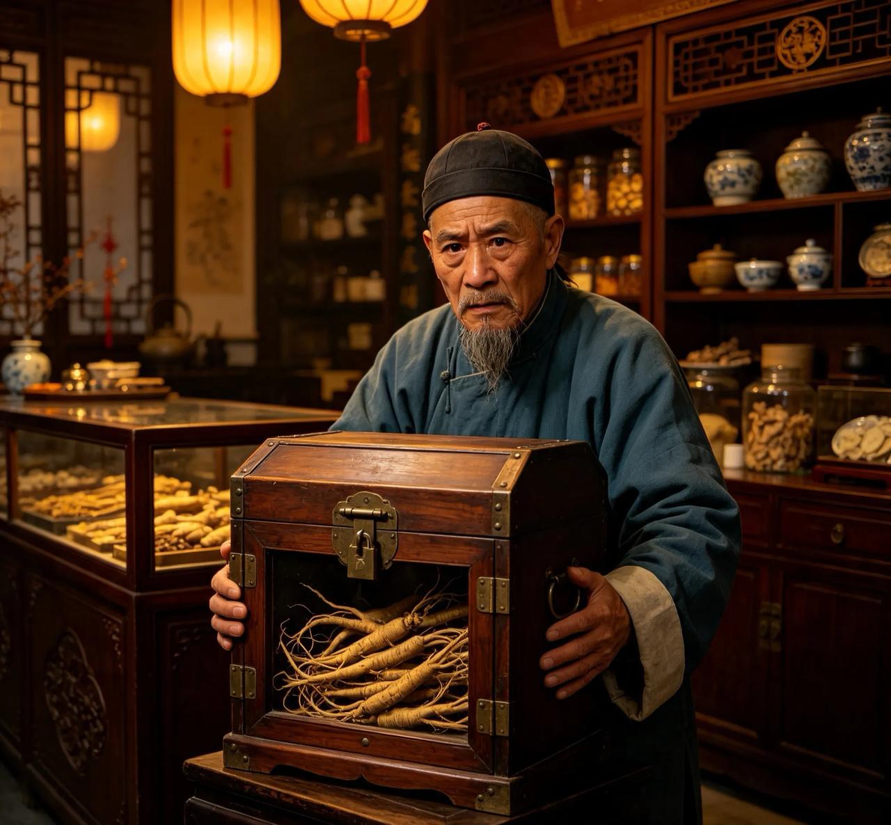 清朝时，京城有家叫张广号的人参铺，铺面规模很大。有一天，来了个骑马的年轻男子，身