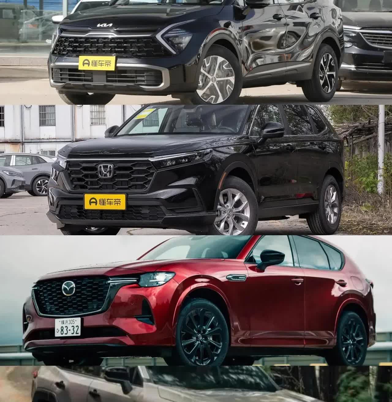 选辆家用suv，优选日韩车系f4，起亚狮铂拓界、本田crv、马自达CX-5、丰田
