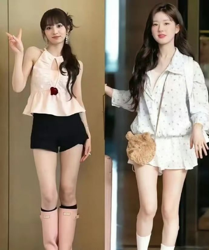 为什么田曦薇看着更瘦，但是赵露思竟然体重更轻呢？​​​