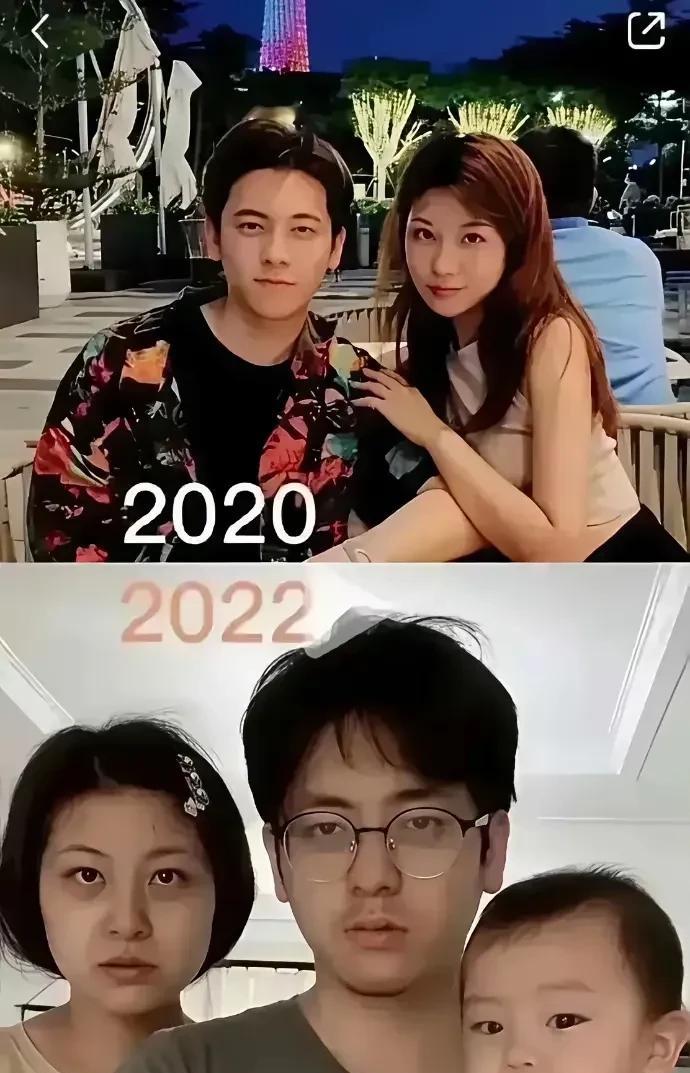 才两年的时间女的为什么变化这么大，感觉像是十年的变化一样！男的几乎没什么变化，你