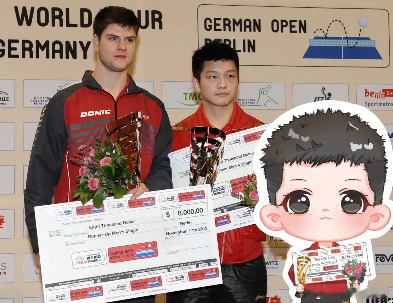 说实话，今晚的德国杯决赛看到樊振东和奥恰洛夫在赛场上，我真的感慨万千并不是因为这