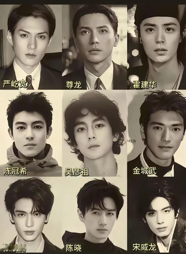 这是中国乃至整个亚洲公认的最帅的九位男人，是不是也是你公认的？这几位涵盖了老中青