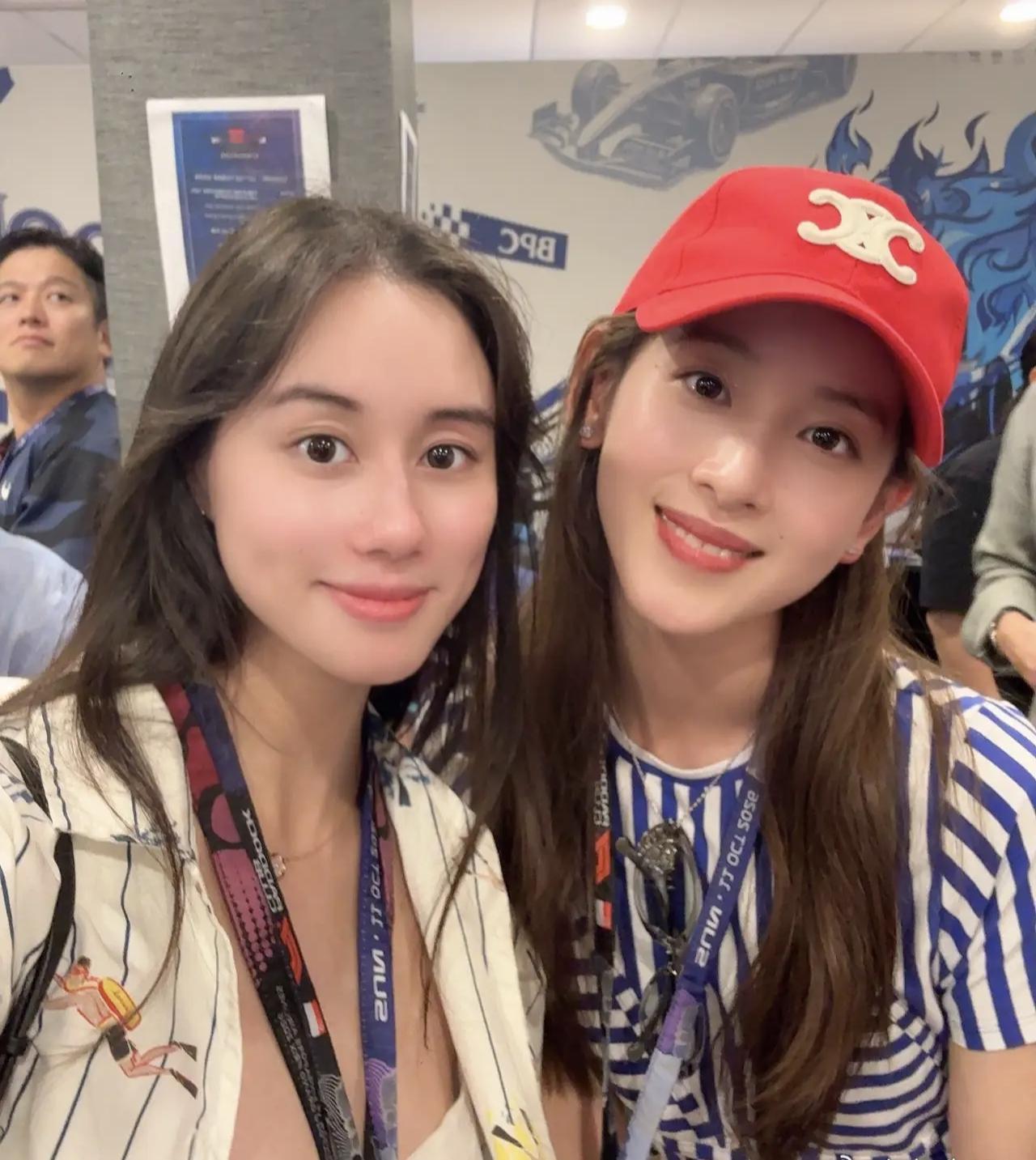 章泽天的状态真的超级好，是33岁的人了，还生了两次孩子，可是在新加坡F1现场，跟