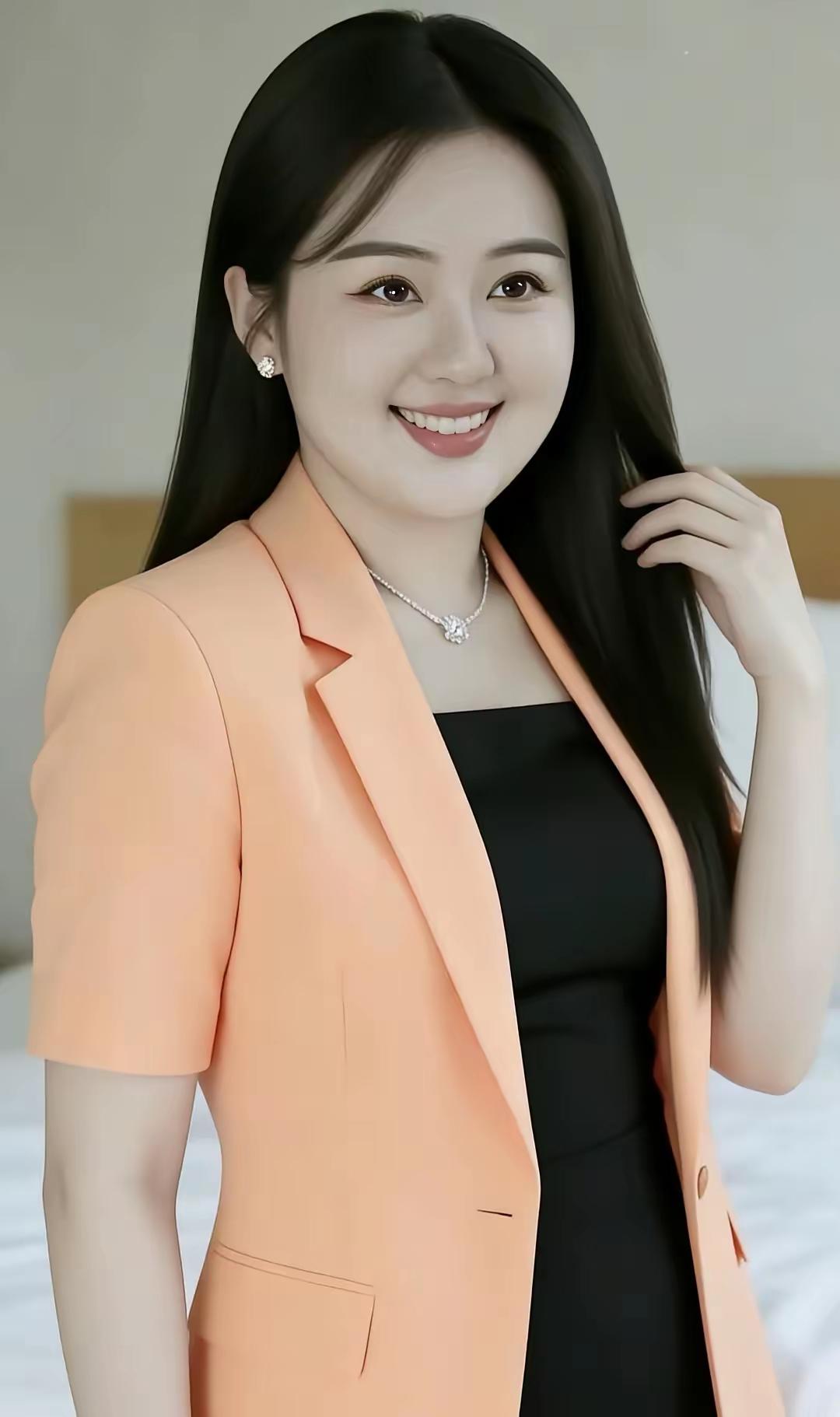 清江引·橙衣佳人橙衫映日晨光媚，浅笑如薇醉。身似燕儿翩，神若霞云绮。此