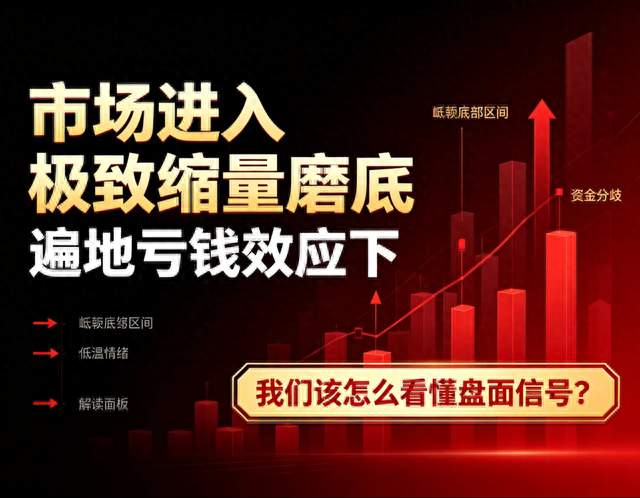 市场进入极致缩量磨底, 遍地亏钱效应下, 我们该怎么看懂盘面信号