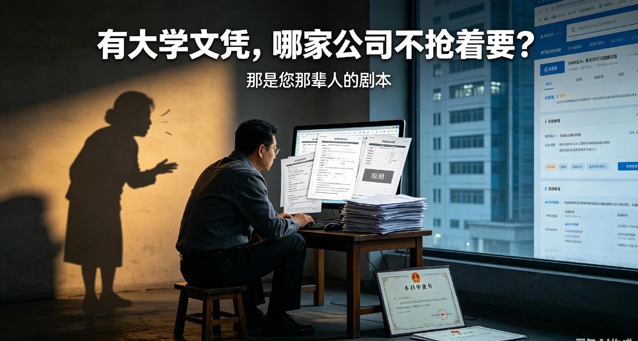 哎呀，你有大学文凭，哪家公司不抢着要？”——妈，那是您那辈子的剧本，现在HR看