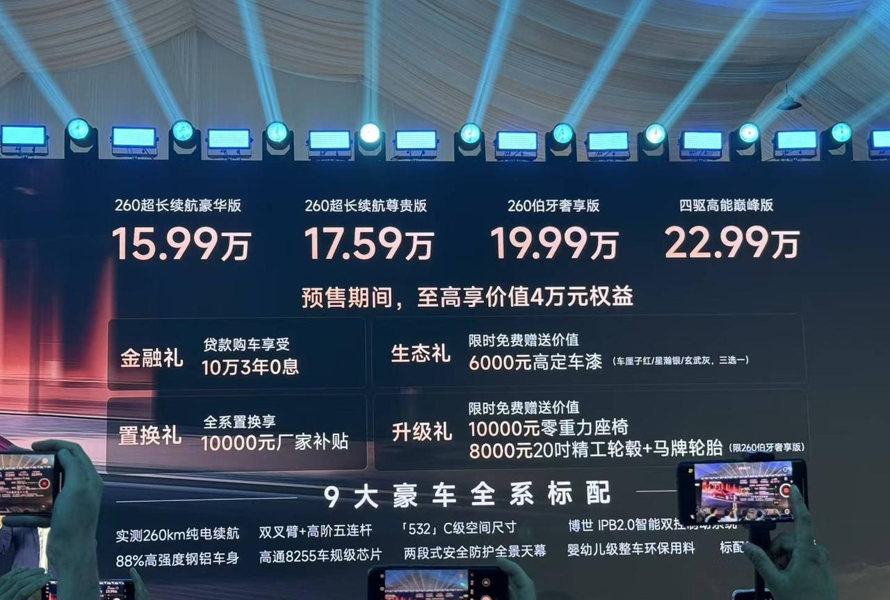 吊了那么久胃口，终于公布预售价了：15.99-22.99万元。如果到时上市价格进