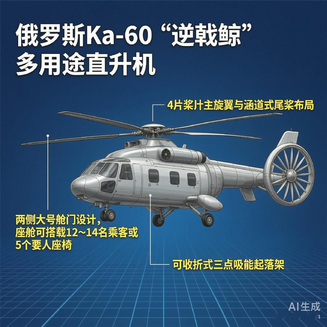 军事ai新视野俄罗斯Ka-60“逆戟鲸”直升机Ka-60“逆戟鲸”（Kasat