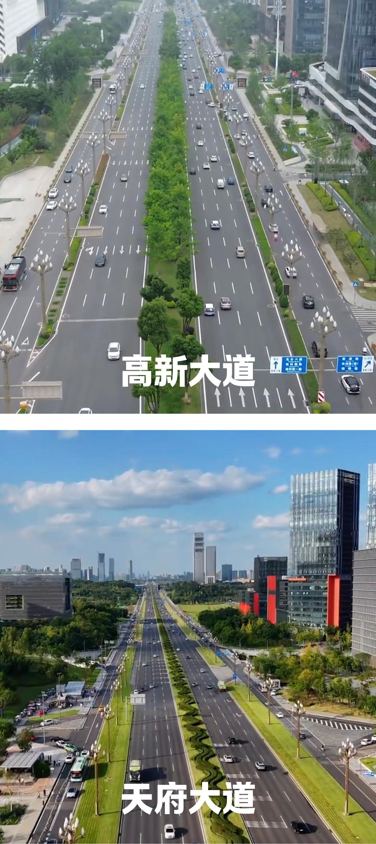 骑过成都天府大道，再回武汉高新大道，落差还是挺明显的。成都天府大道很多路段都