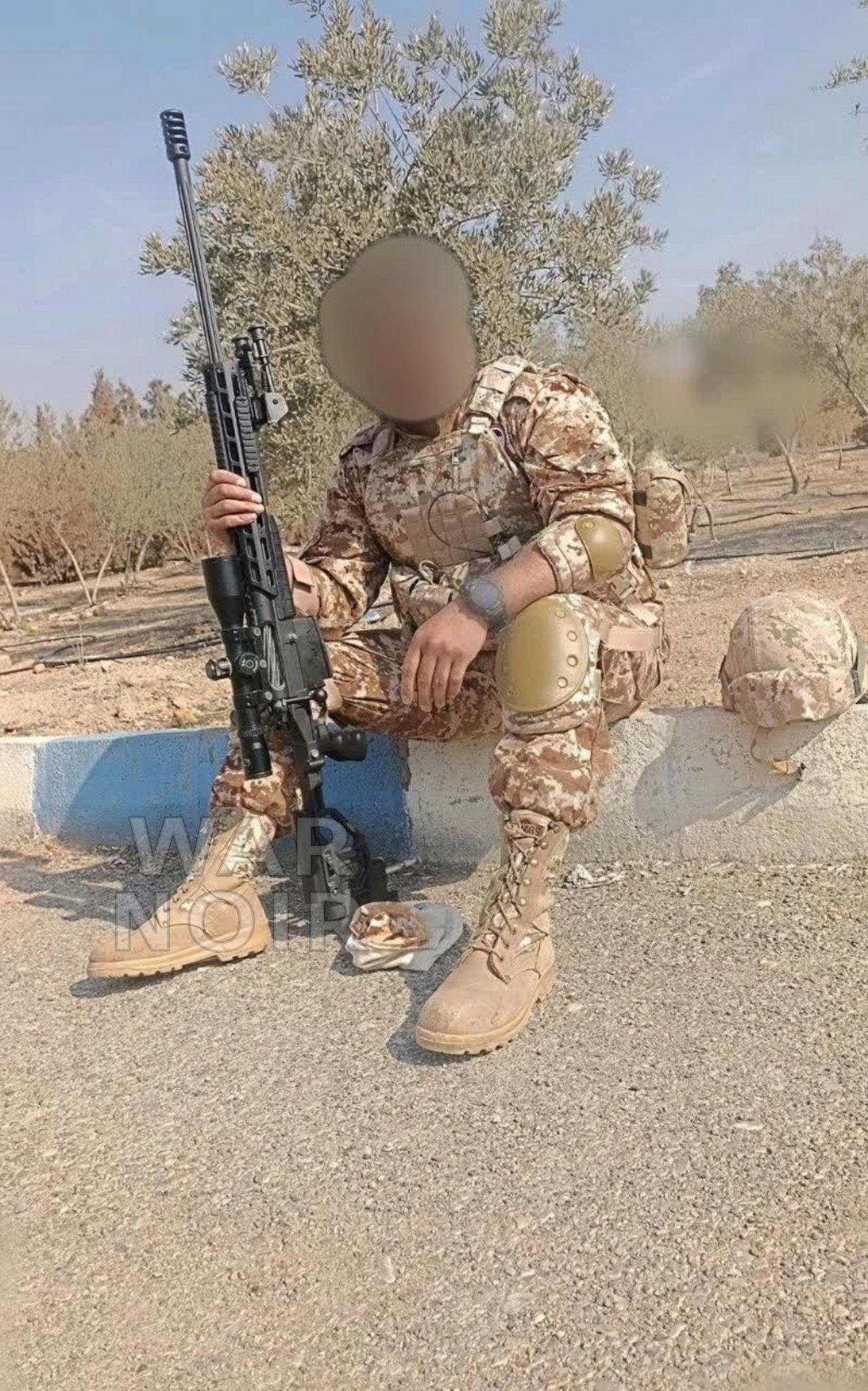 一张伊朗武装部队（IRGC/Artesh）狙击手最近发布的新照片。这名伊朗士