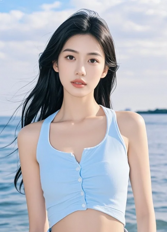 美女凝视镜头，那一眼你敢不敢接住？