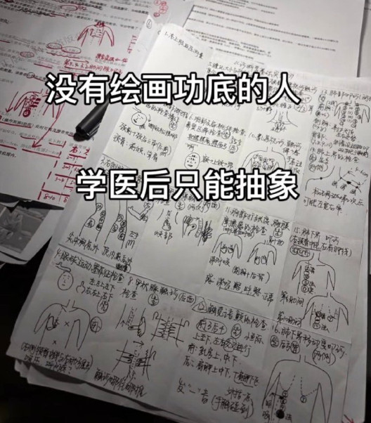 没有绘画功底的人学医后​​​