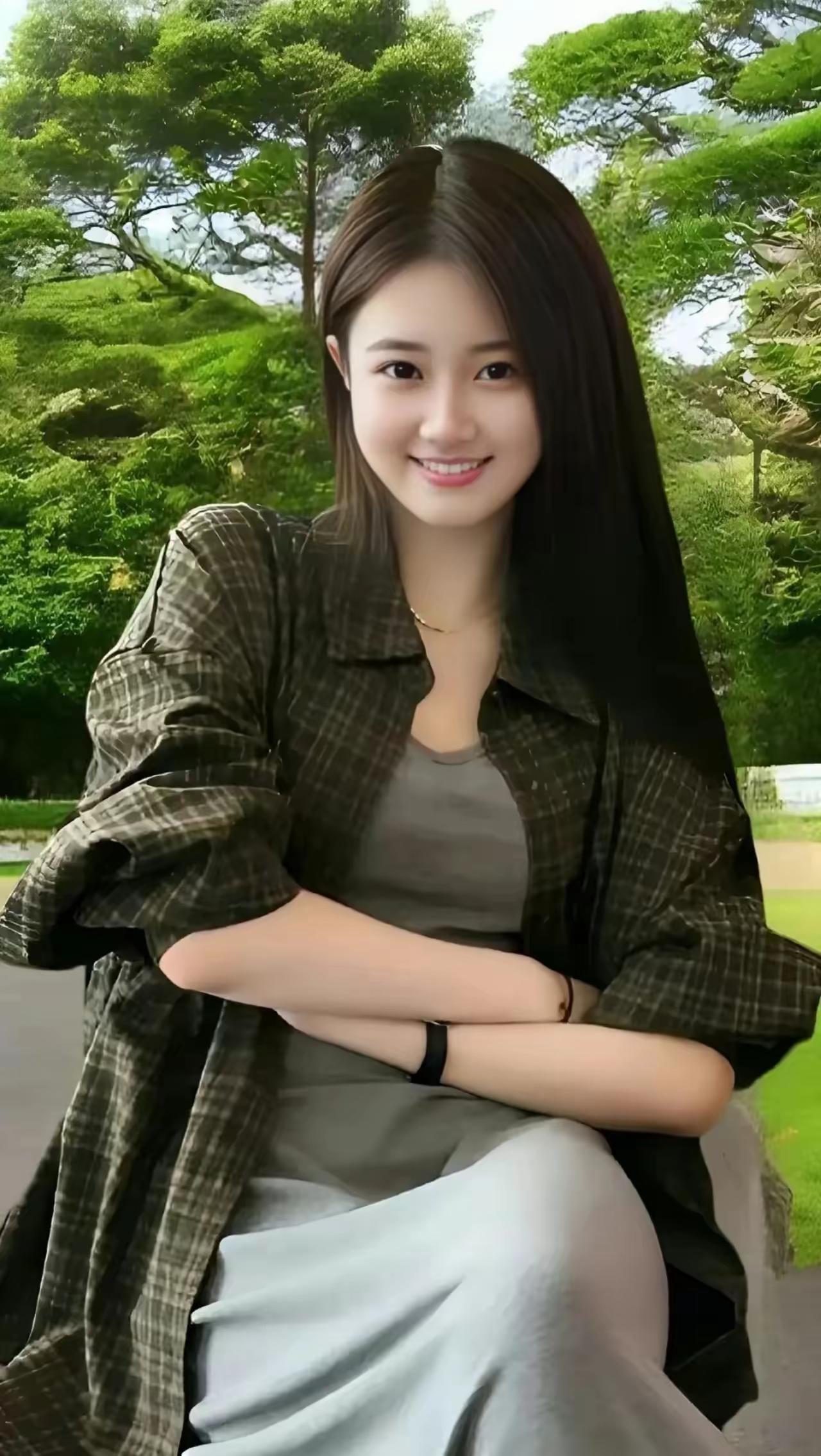 阳光下的微笑，绿意盎然的公园，轻松自在的午后时光。