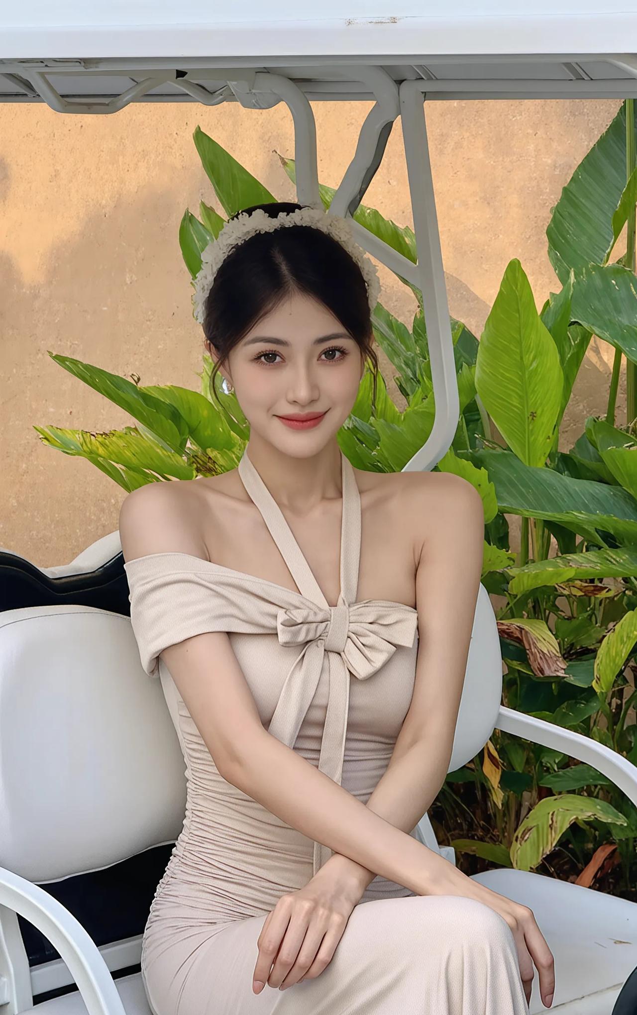 优雅气质，高尔夫球场上的美丽瞬间。#随拍记录生活美##随手拍发现身边的美#