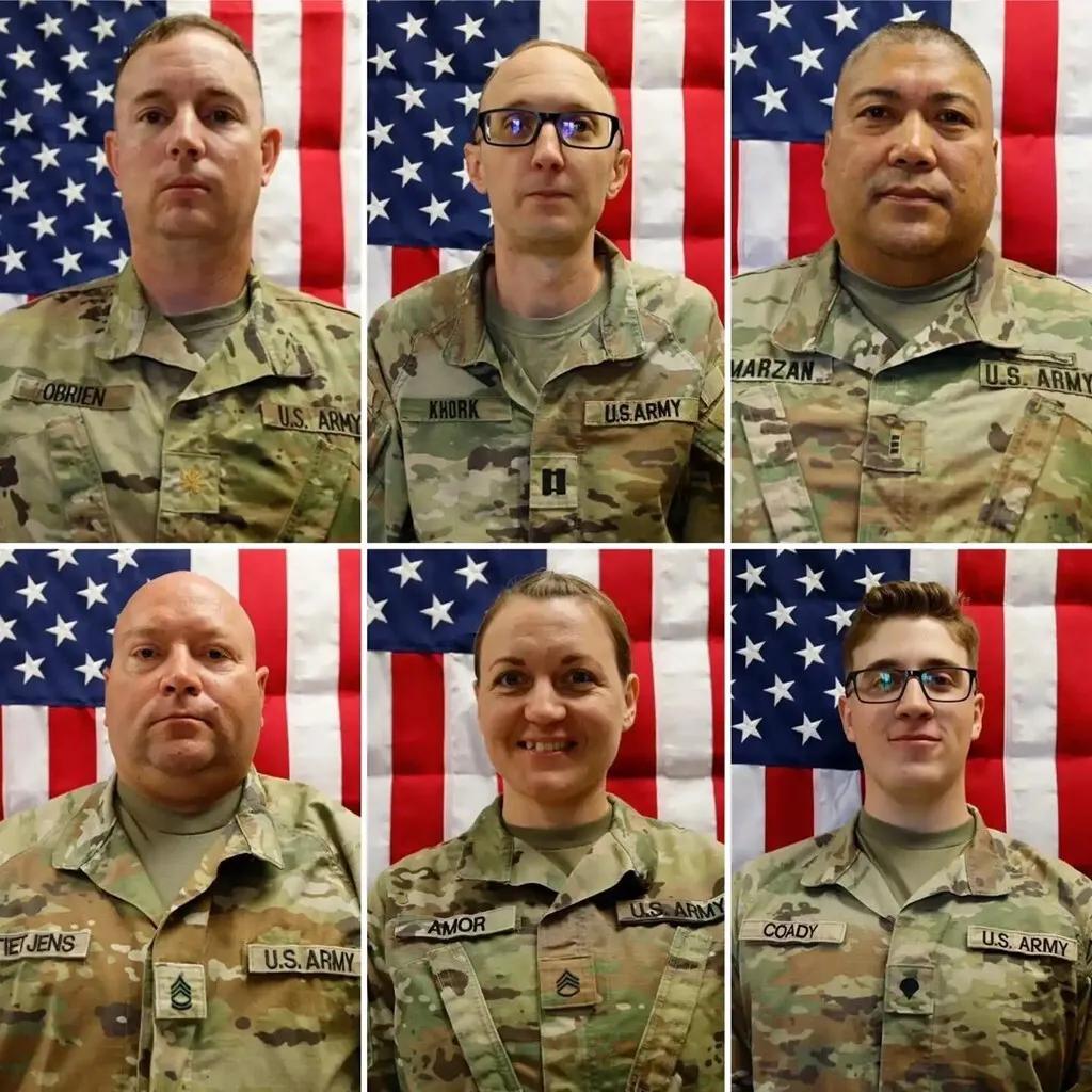 下图所示的六名美军士兵在无人机袭击科威特港口时遇难。这些人被美国国防部被识别