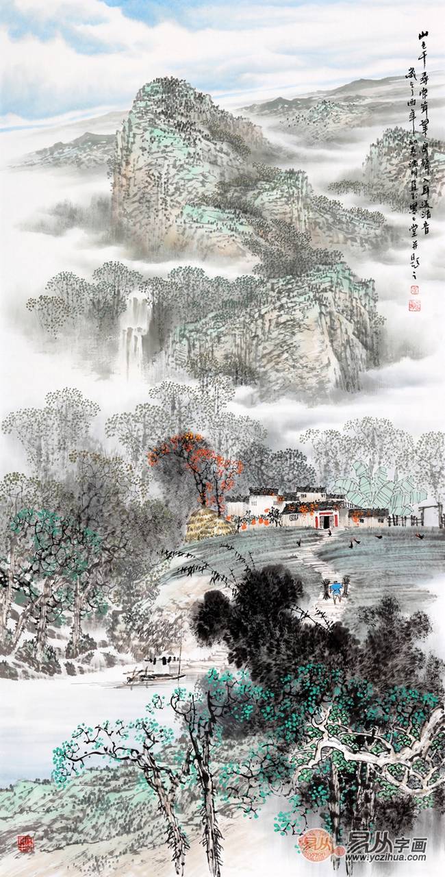 [名家精品]当代名家竖幅国画山水画欣赏