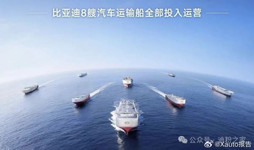 比亚迪再订购10艘汽车运输船外媒消息，比亚迪传出追加订购10艘9200车位汽车滚