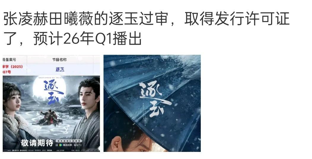 《逐玉》过审，感觉速度挺快的