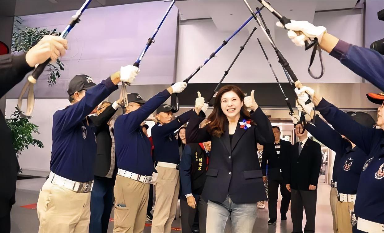 郑丽文走出机场那刻，怕是这辈子都没见过这种阵仗。平常机场接机，都是年轻粉丝
