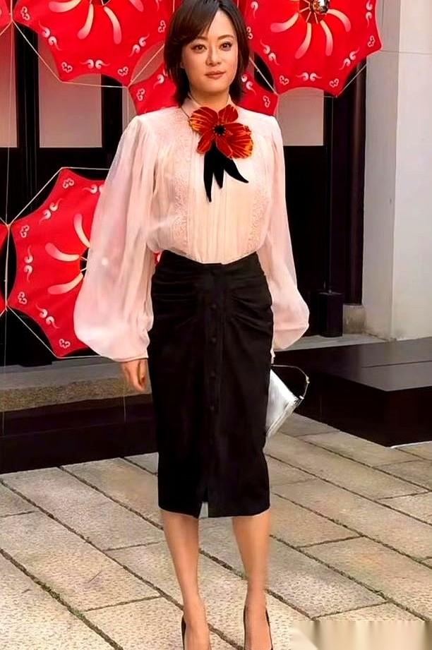 孙俪的衣柜，真是内娱一个解不开的谜。单看脸，清秀大气，骨相一绝。单看身材，几十