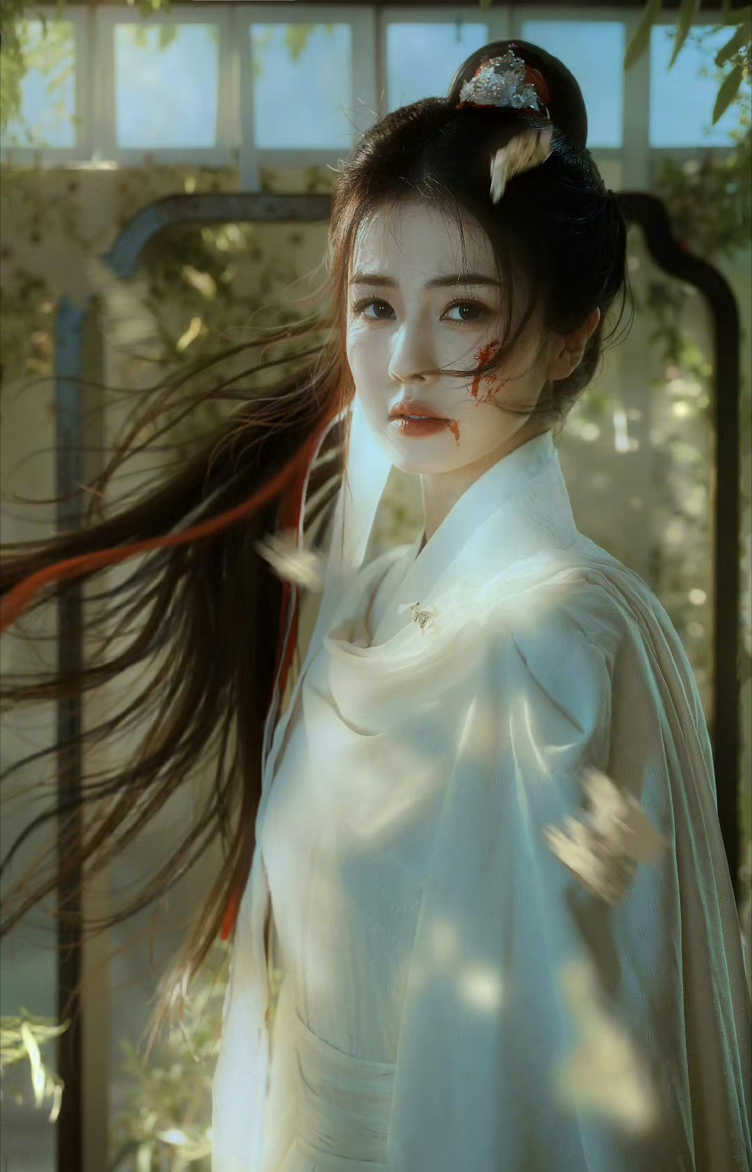 白鹿武侠古风写真，高马尾简直就是江湖侠女