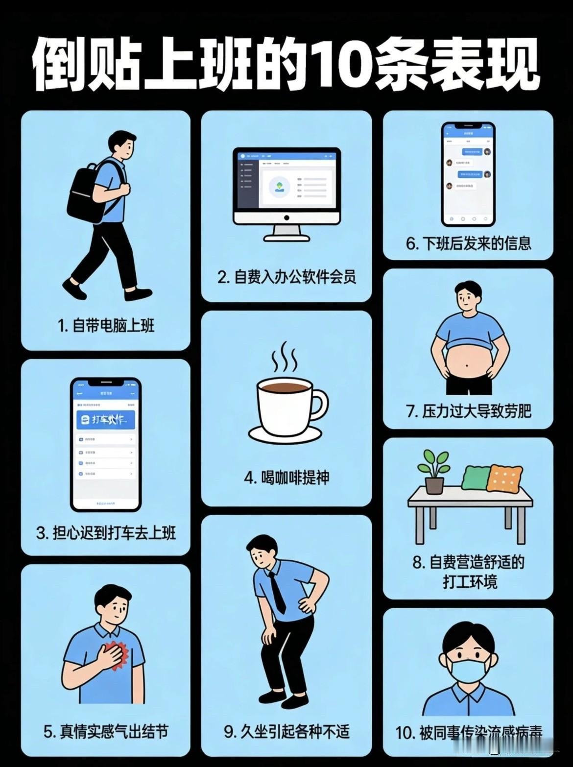 倒贴上班的10个表现，看下你占几条？