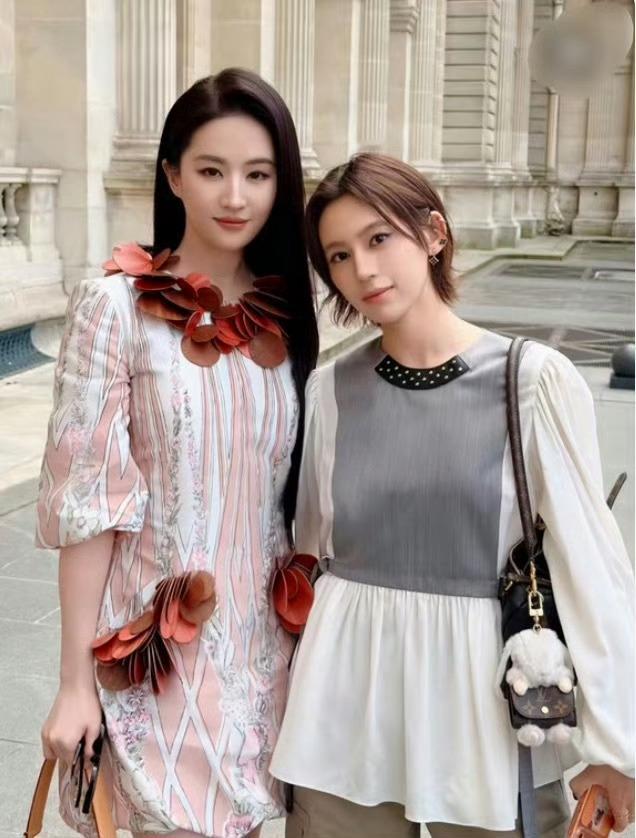 顶美和刘亦菲合照