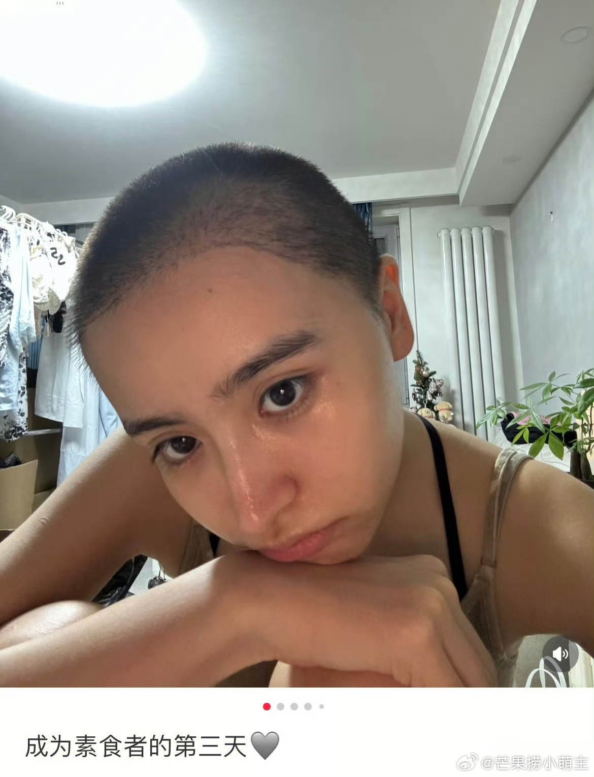 金子涵吃素金子涵开始吃素金子涵发文：“成为素食者的第三天”，寸头出镜还是很漂亮