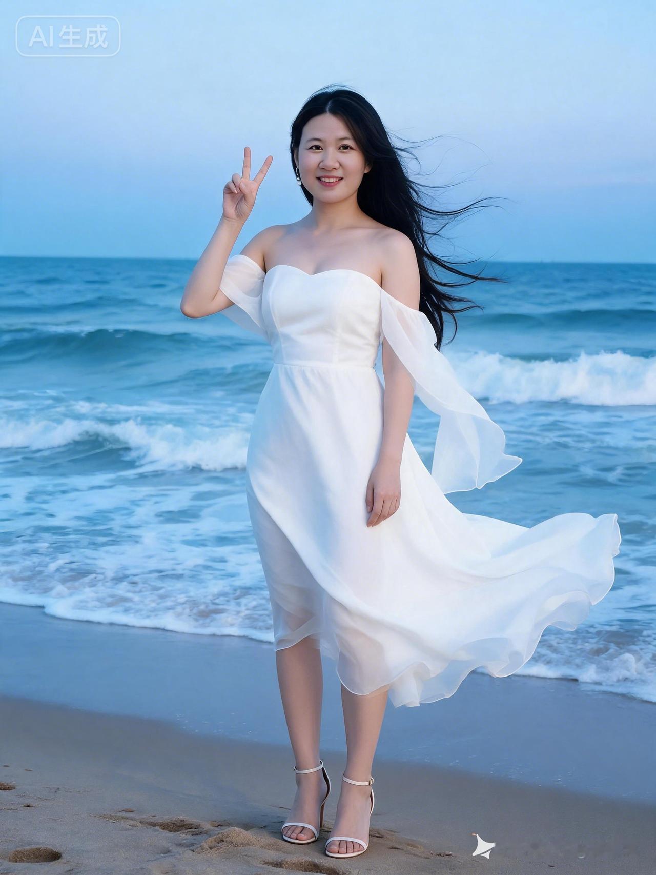 海边抒怀（二十句，末尾留一句，邀网友续写）碧海滔滔连远天，柔风轻拂鬓丝间。