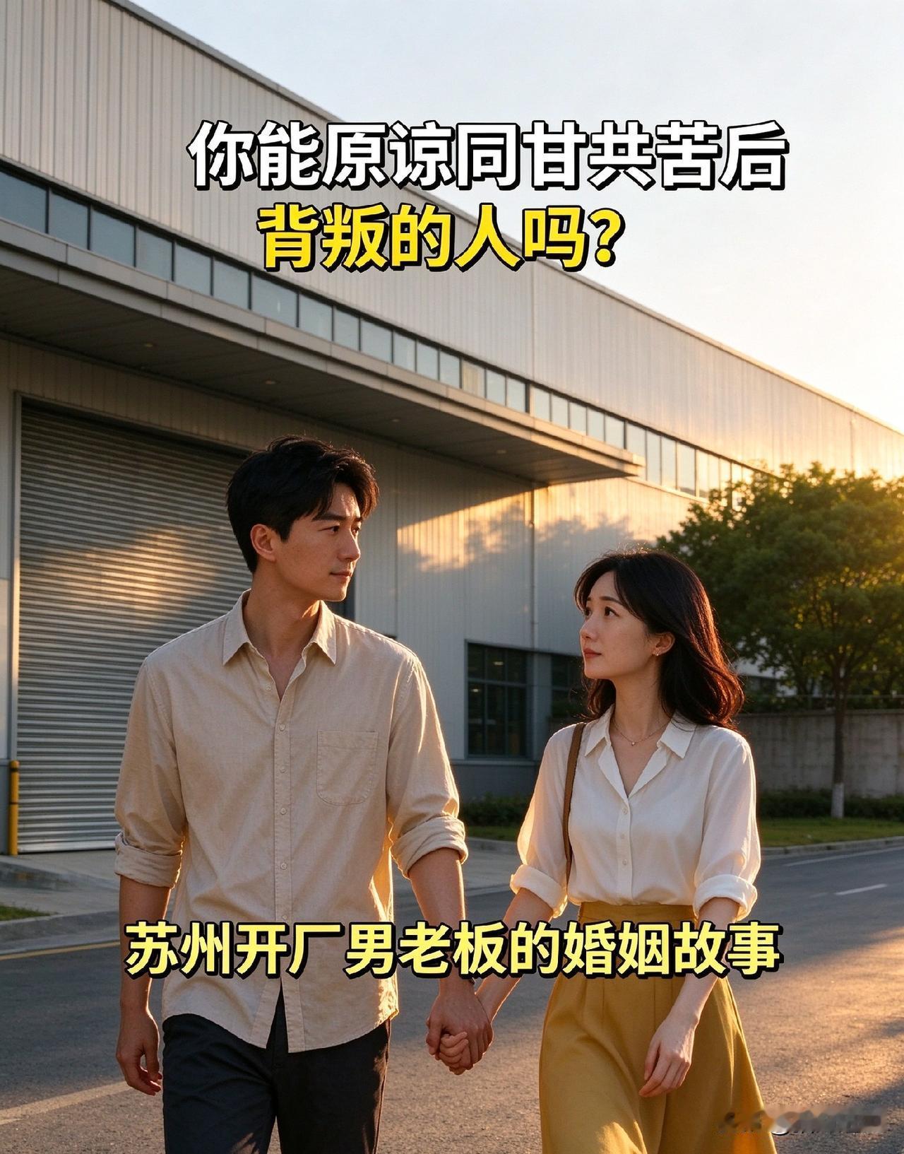 苏州一男子发现妻子出轨后，没吵没闹，反而平静地对妻子说：“既然你跟那男的真心相爱