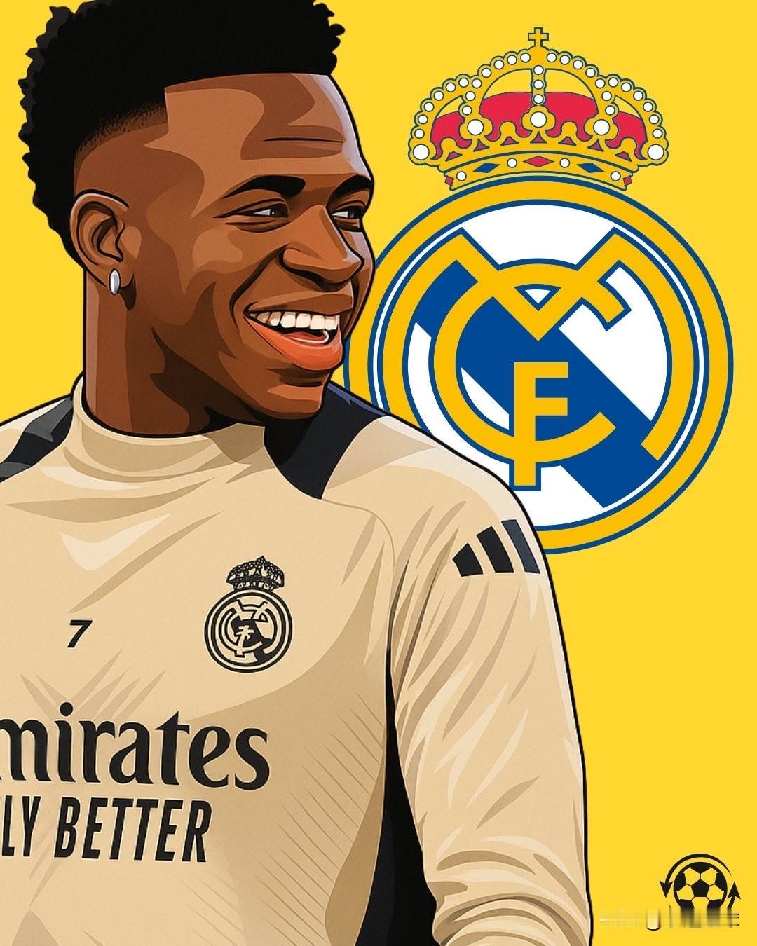 🚨皇家马德里已与巴西前锋维尼修斯·儒尼奥尔达成全面协议，延长其合同。新合同的