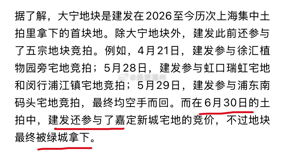 建发和绿城在福州、上海同日“抢地”