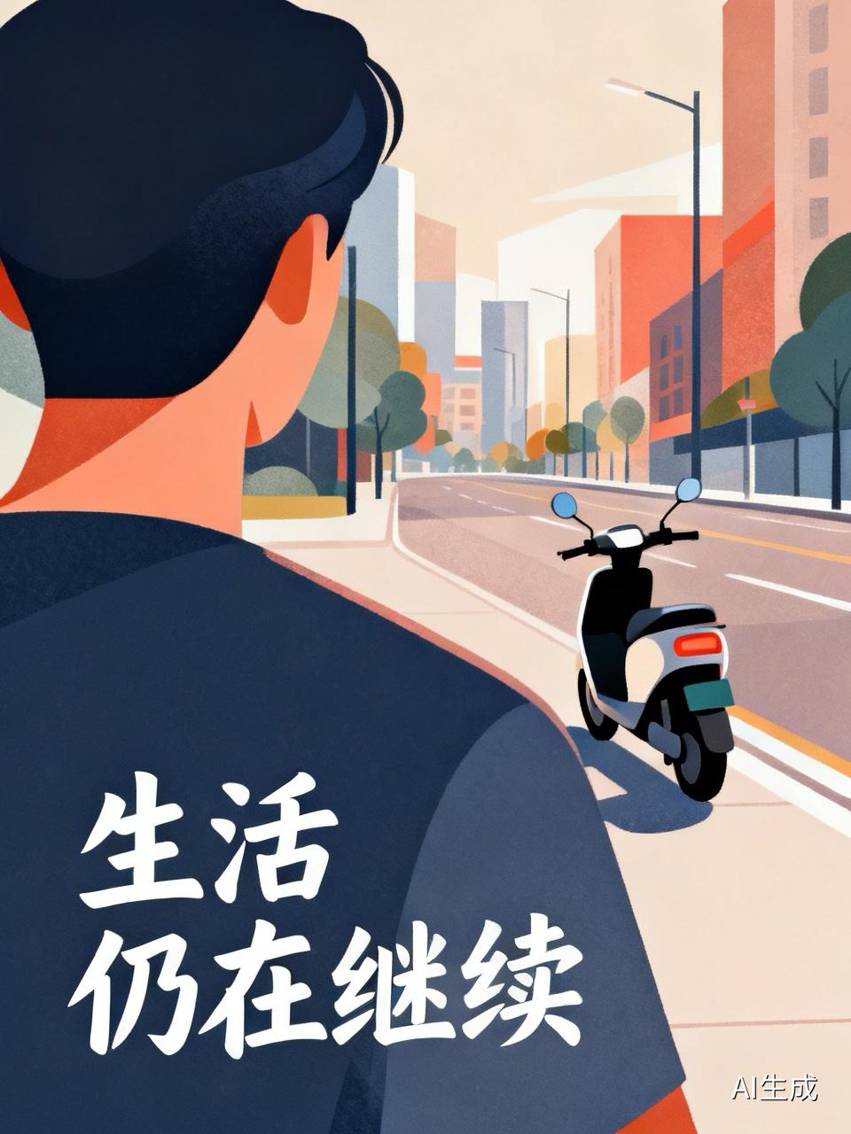 同学失业后一直送外卖，这几天多了一个伴儿，啥也不干，就是跟着他一起配送，一起流汗