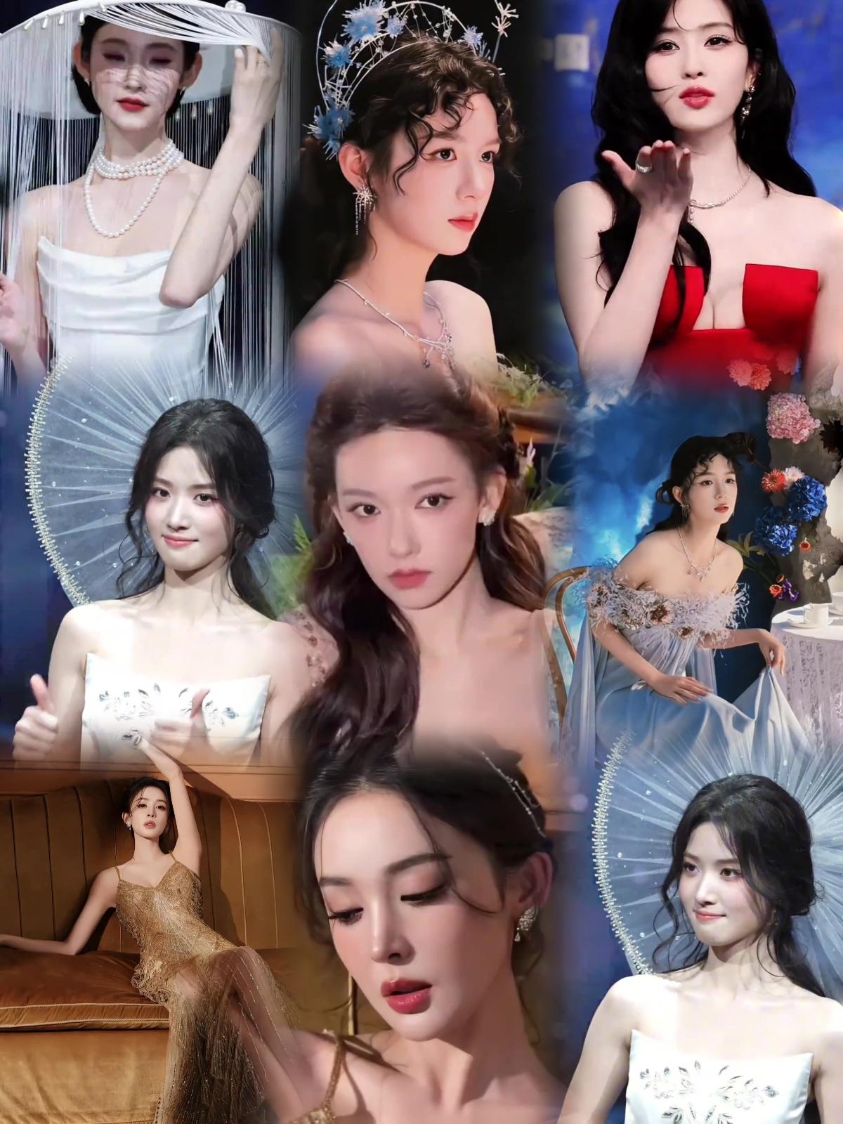 红毯视觉盛宴实锤！美女扎堆，造型审美全程在线，太养眼了。