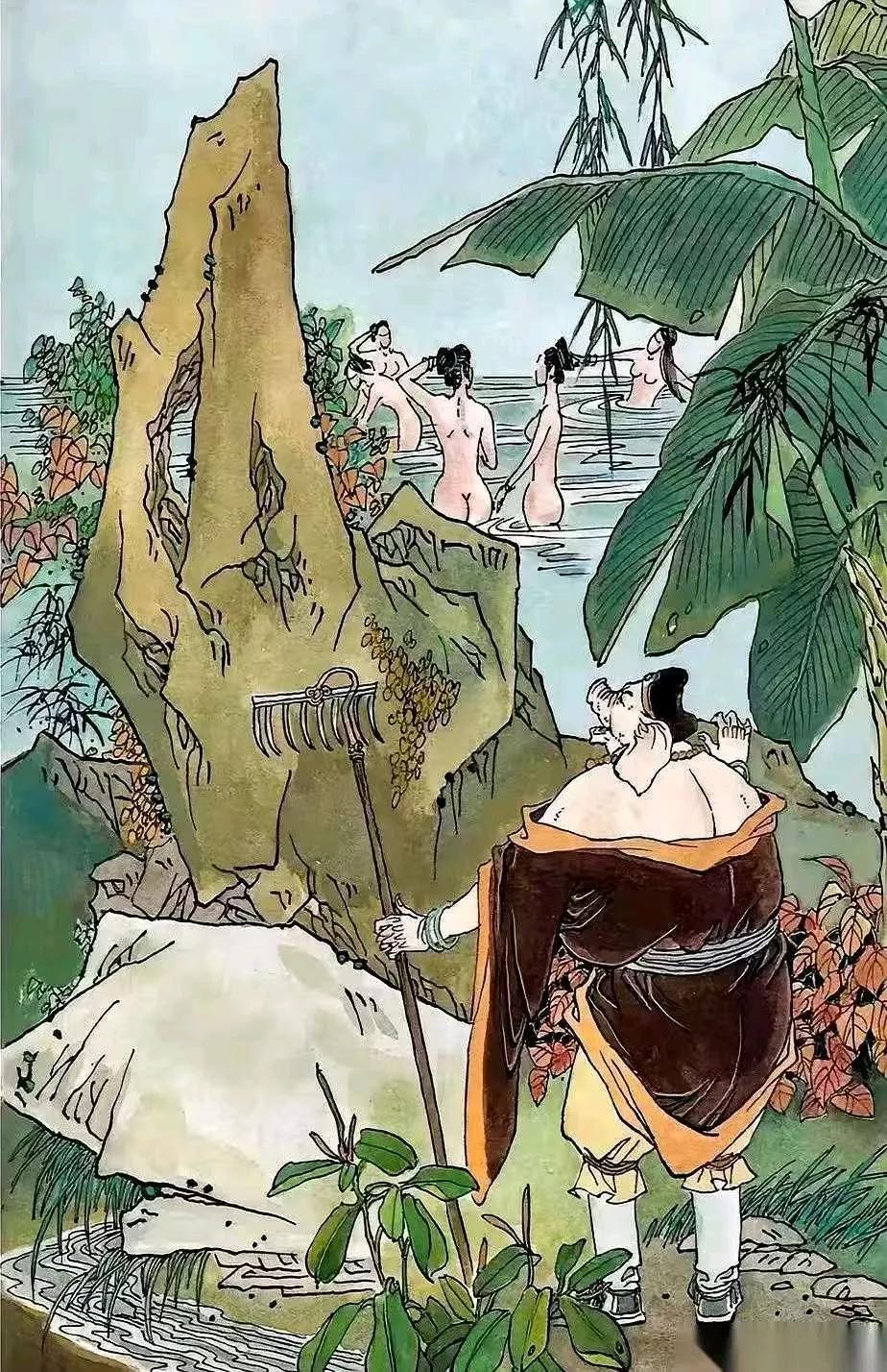 我今天才算看懂了《西游记》里最狠的一句话。八戒一钉耙把那风情万种的杏仙筑死，书