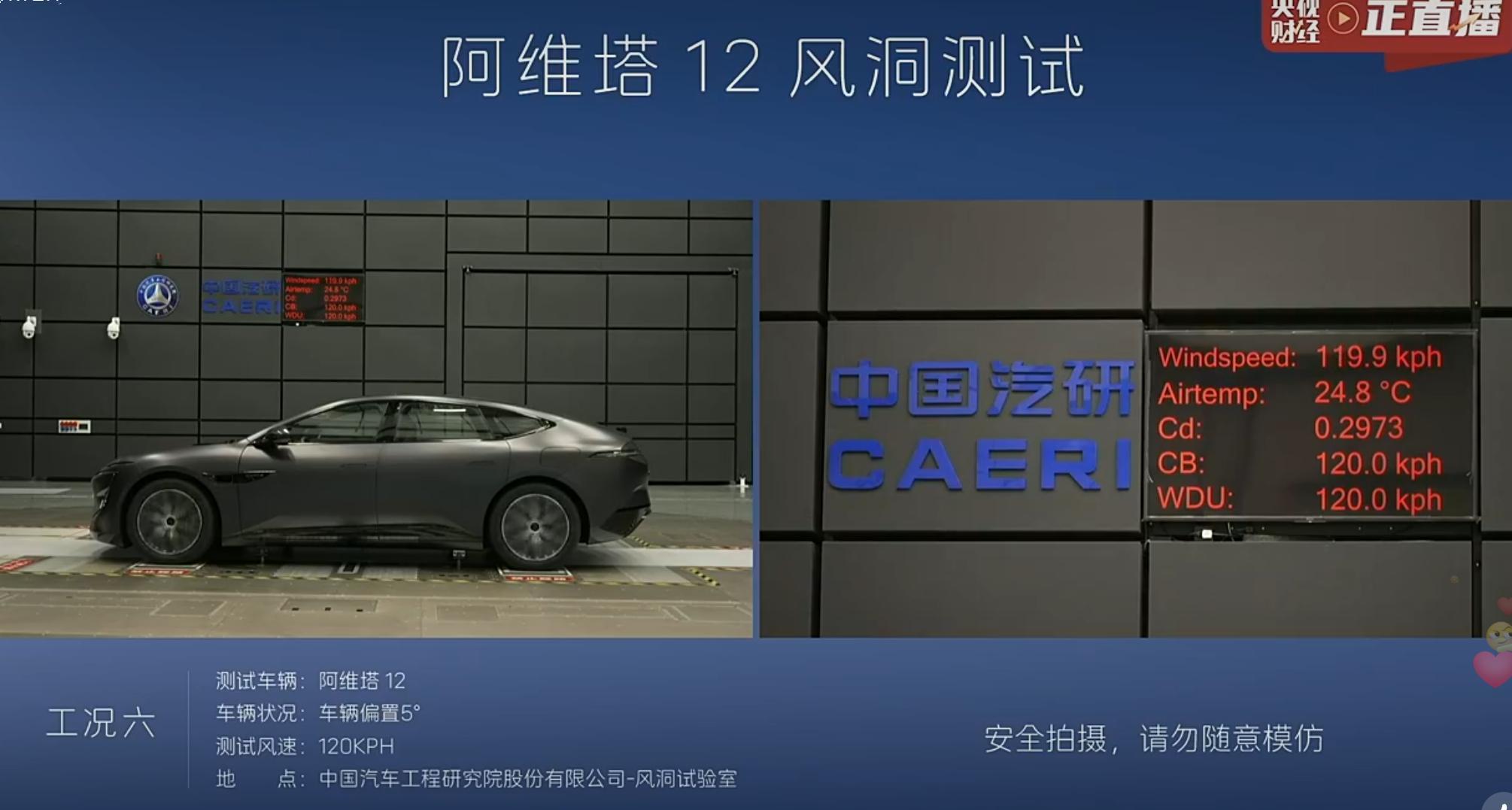 阿维塔公开直播风洞测试阿维塔实测风阻回应是否虚假宣传的直播看完，得到了没虚假宣传