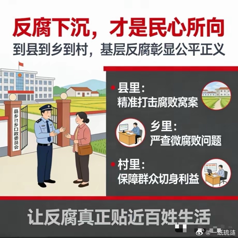 今日寄语：反腐下沉，民心才稳！1.真正的反腐，到县里去打，到乡里去打，到村里去