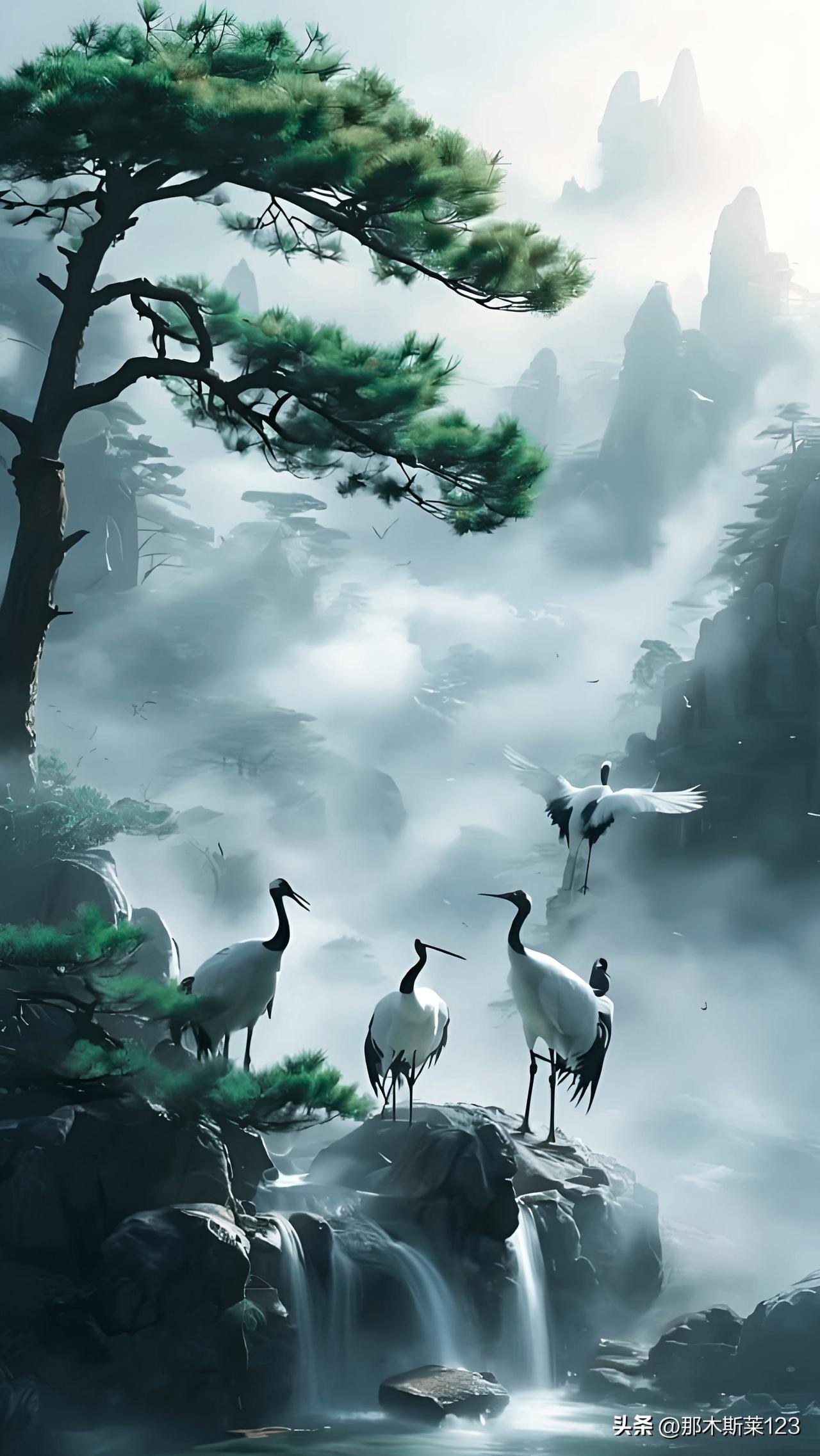 上联:寂水孤舟风送客(头条)下联:闲云野鹤雨约人(原创)(网图侵删)