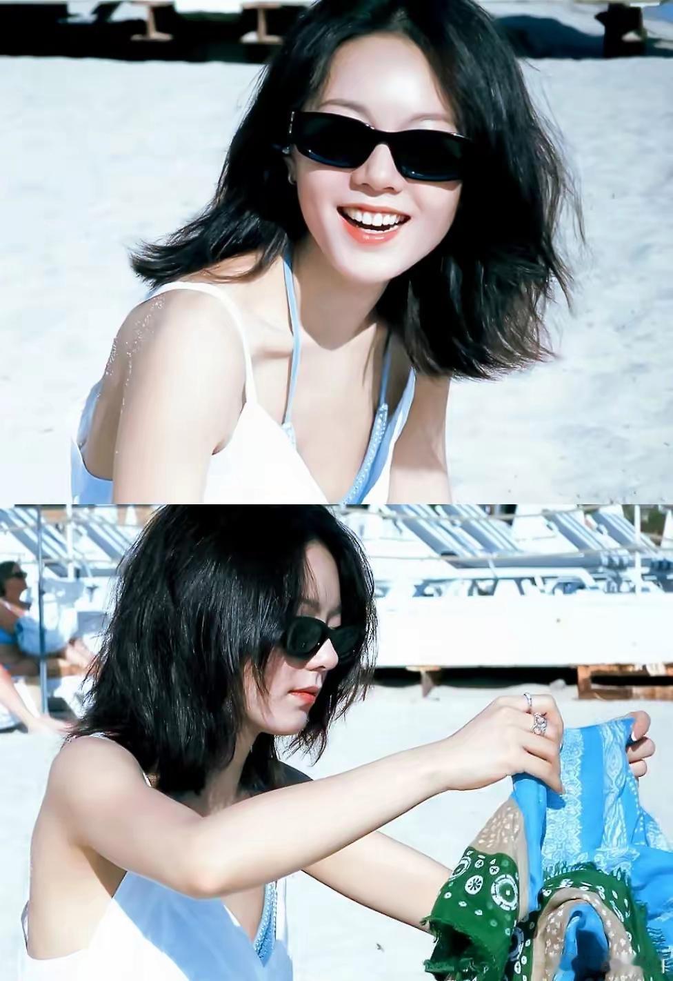 赵今麦海边写真维密身材性感又灿烂。