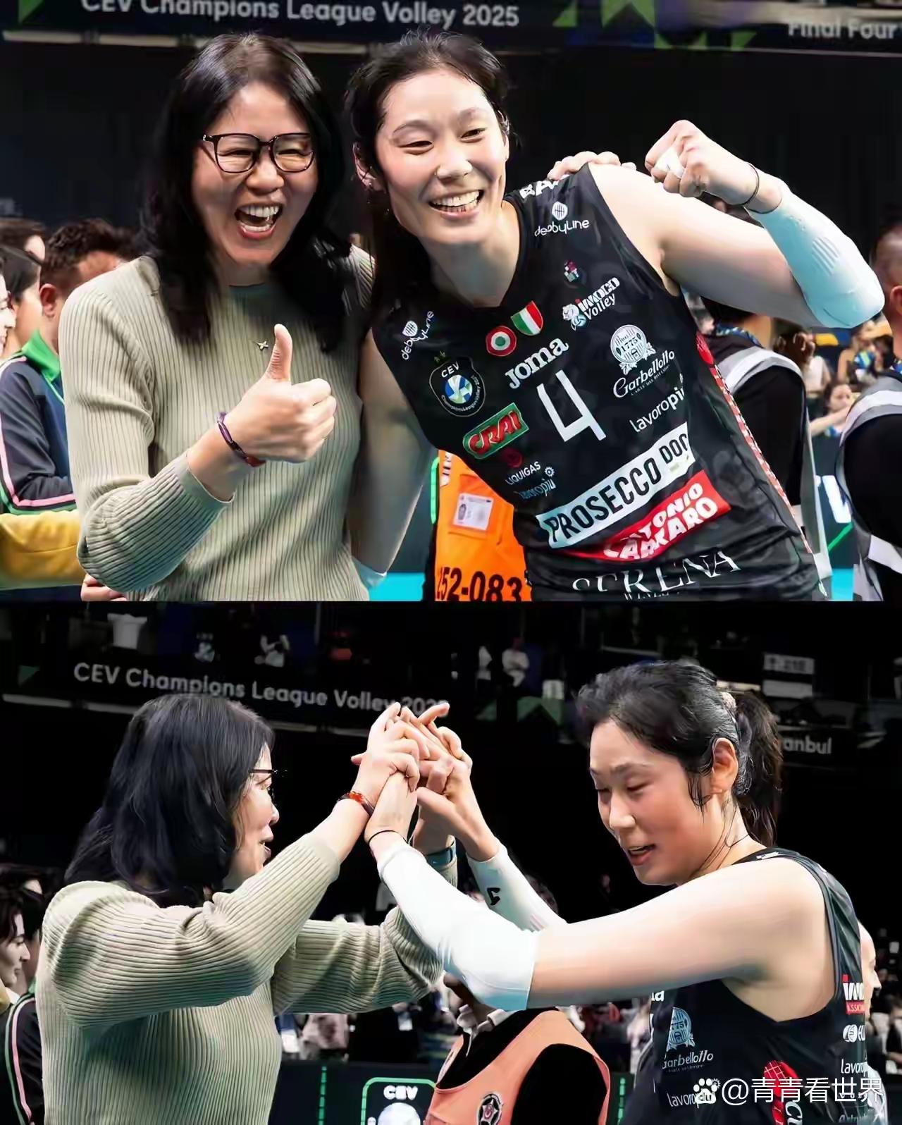 不仅惠若琪没想到​连赖亚文也没想到​郎平获得终身成就奖，朱婷竟然是第一个发文