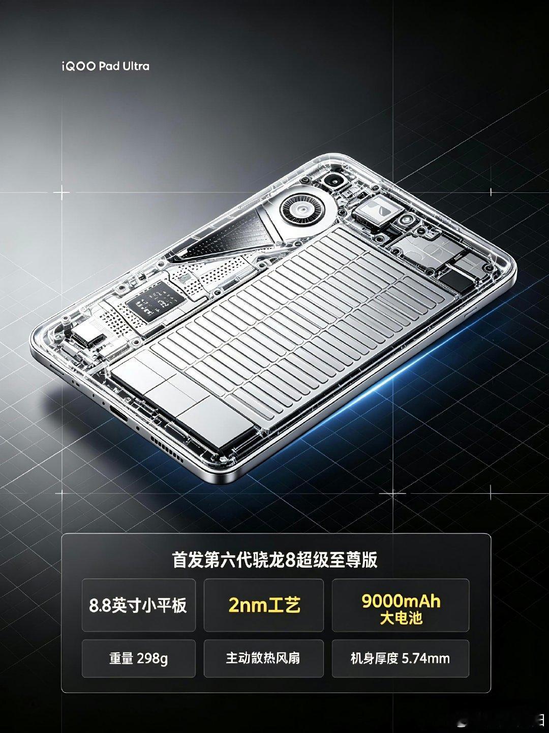 #iQOOPadUltra#期待上手质感，光看渲染图已经爱不释手了，一部平板8.8英寸随身携带都方便
